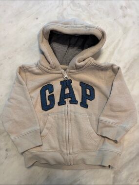 GAP Beige Hoodie with Navy Lettering